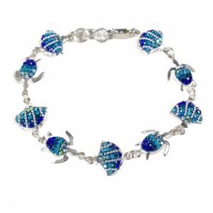 NEW MOSAICO women's seashell & turtle bracelet in multicolor